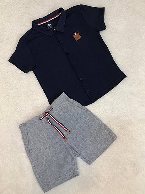 Conjunto Infantil Masculino de Verão Arrumado com Polo