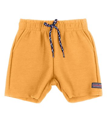 Bermuda de Bebê Masculina em Gorgorão de Malha Cru