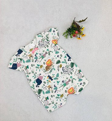 Banho de Sol de Bebê Feminino de Bebê Safari duas Cores