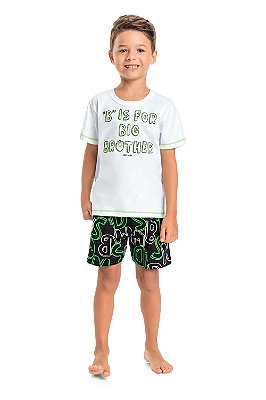 Pijama Infantil Masculino de Verão Shorts Quimby