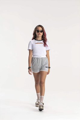 Conjunto Juvenil Feminino Branco com Shorts da BobbyLulu