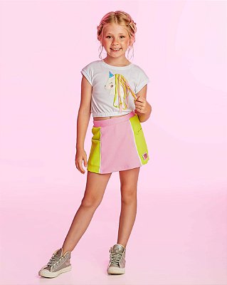 Conjunto Infantil Feminino Unicórnio Gabriela Aquarela