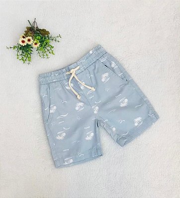 Bermuda de Infantil Masculina em Sarja Ilha Azul
