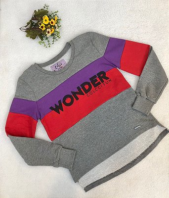 Blusa Infantil Moletom Fechado com Stretch da Colcci