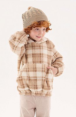 Blusa Infantil de Frio de Menino Fechada Xadrez de Soft Up Baby