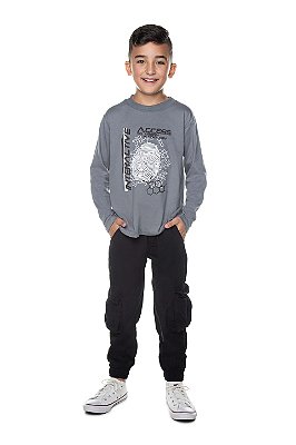 Camiseta Infantil Masculina Azul Claro Claro da Have Fun