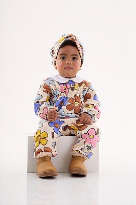 Macacão de Bebê Feminino Moderninho Algodão Up Baby