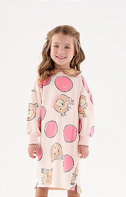 Vestido Infantil Casual com Ursos Molecotton da Up Baby