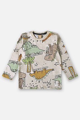 Camiseta Infantil de Algodão Dinossauro da Up Baby