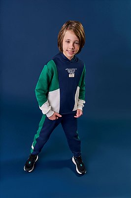 Conjunto Infantil de Frio Masculino Fechado com Capuz