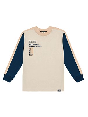 Camiseta Infantil Manga Longa Algodão Moderna