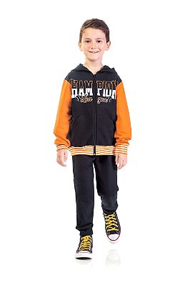 Conjunto Infantil de Frio Masculino Moletom Aberto