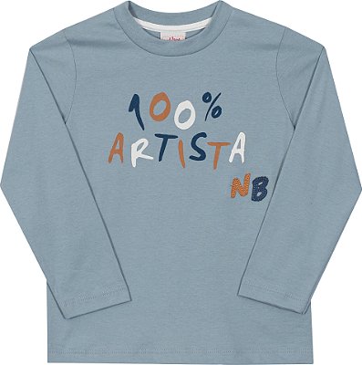 Camiseta Infantil de Frio Masculina 100% Artista