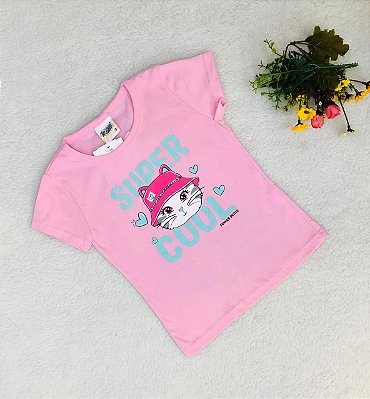 Blusa Infantil 100% Algodão Estampa Super Cool
