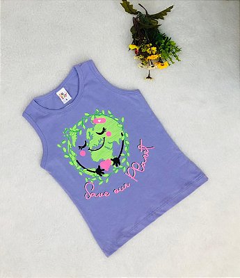 Blusa Infantil Feminina de Verão Modelo Regata