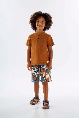 Conjunto Infantil Masculino da Up Baby Bermuda Safari