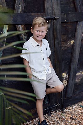 Conjunto Infantil Masculino Camisa Bermuda Arrumadinho