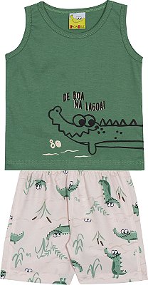 Conjunto Infantil Masculino de Regata Jacaré