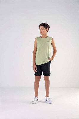 Camiseta Regata Juvenil Masculina Malha de Algodão