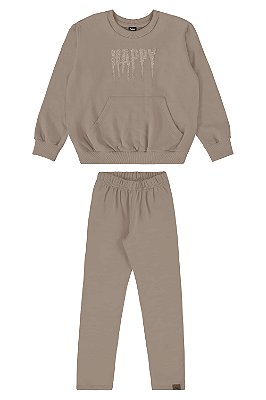 Conjunto Infantil Feminino Moletom Fechado da Bee Loop