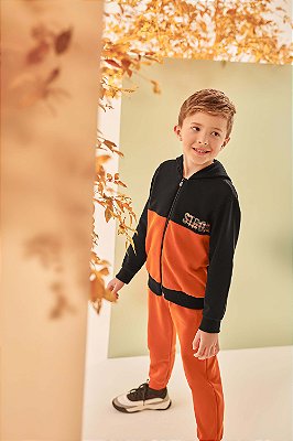 Conjunto Infantil de Moletom Aberto com Capuz da Bee Loop