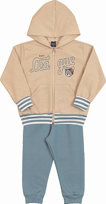Conjunto Infantil Masculino Moletom Aberto Capuz