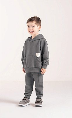 Conjunto Infantil Masculino Moletom Fechado Capuz