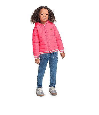 Jaqueta Infantil Feminina da Quimby Matelasse Pufer