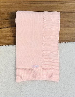 Manta de Bebê em Linha com Lisa Rosa Claro