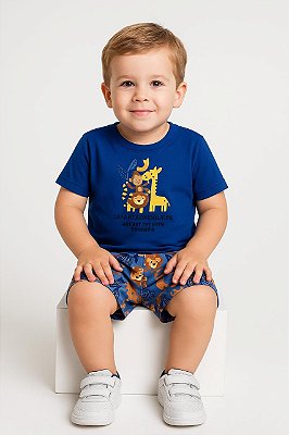 Conjunto Infantil Masculino da Bee Loop Bermuda Safari