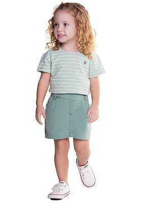 Conjunto Infantil Feminino da Have Fun com Saia