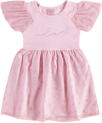 Vestido Infantil Casual Fresquinho Modelo Rodado Rosa