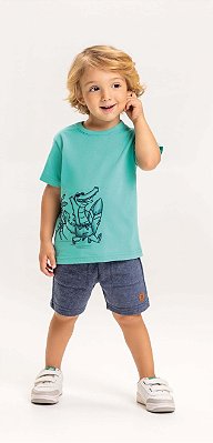 Conjunto Infantil Masculino Dinossauro Confortável