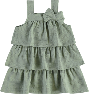 Vestido Infantil Casual Tecido Fresquinho Babados
