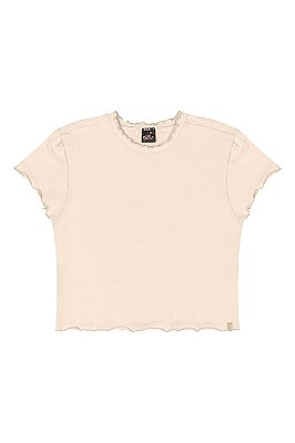 Blusa Juvenil da Gloss Malha Algodão Manga Curta