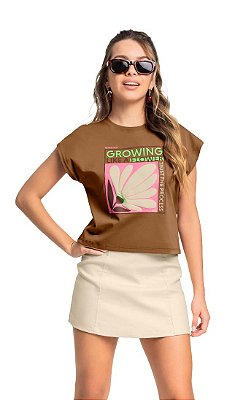 Conjunto Juvenil Feminino da Gloss Saia Shorts Encerado