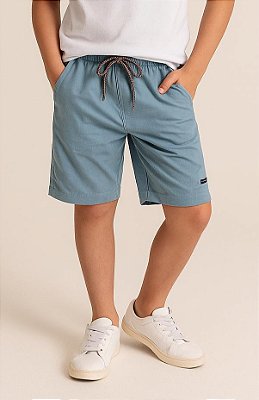 Bermuda Juvenil Sarja Biogas com Elástico Macia