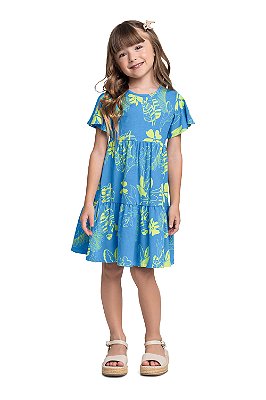 Vestido Infantil da Bee Loop Soltinho Malha Floral