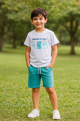 Conjunto Infantil Masculino Bermuda Estiloso