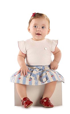 Conjunto de Bebê de Menina da Up Baby com Saia Rodada