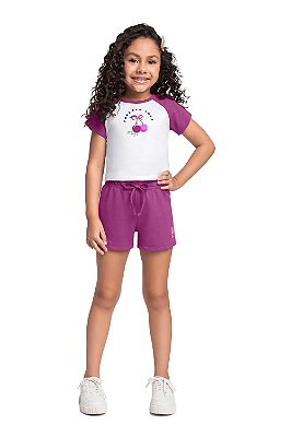 Conjunto Infantil Feminino da Bee Loop com Shorts