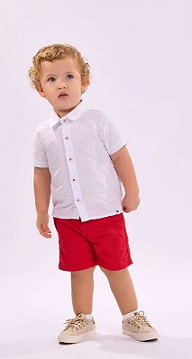 Conjunto Infantil Masculino com Camisa Social Arrumado