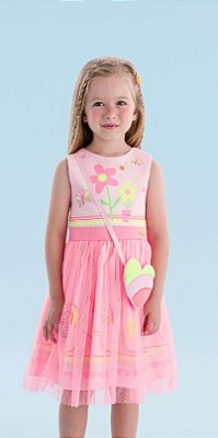 Vestido Infantil de Festa da Mon Sucré Arrumadinho Rosa