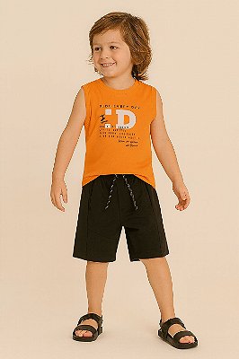 Conjunto Infantil Masculino Regata e Bermuda