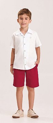 Conjunto Infantil Masculino Bermuda e Camisa Social