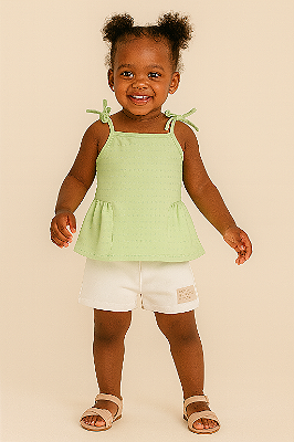 Conjunto Infantil Feminino Batinha e Shorts