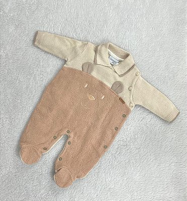 Macacão Bebê Masculino Malharia Noruega Quentinho