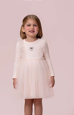 Vestido Infantil Festa Petit Cherie Manga Longa