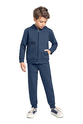 Conjunto Infantil Masculino Moletom Zíper Capuz