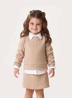 Conjunto Infantil Menina Moderninho Saia Shorts